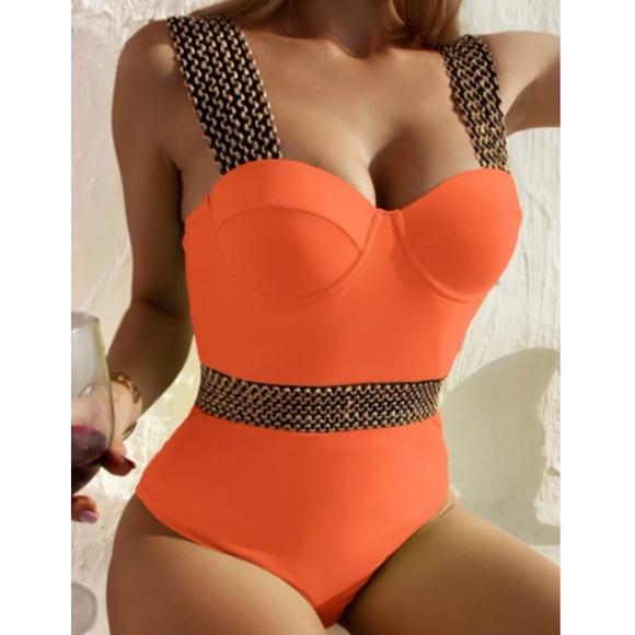 Boho Braided Strap One Piece Monokini Swim Beach LAST FEW